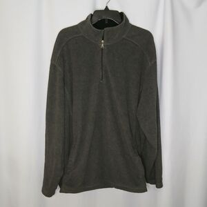 St. John's Bay Fleece 1/4 Zip Pullover Sweater Top Pockets Soft Jacket Men's XXL
